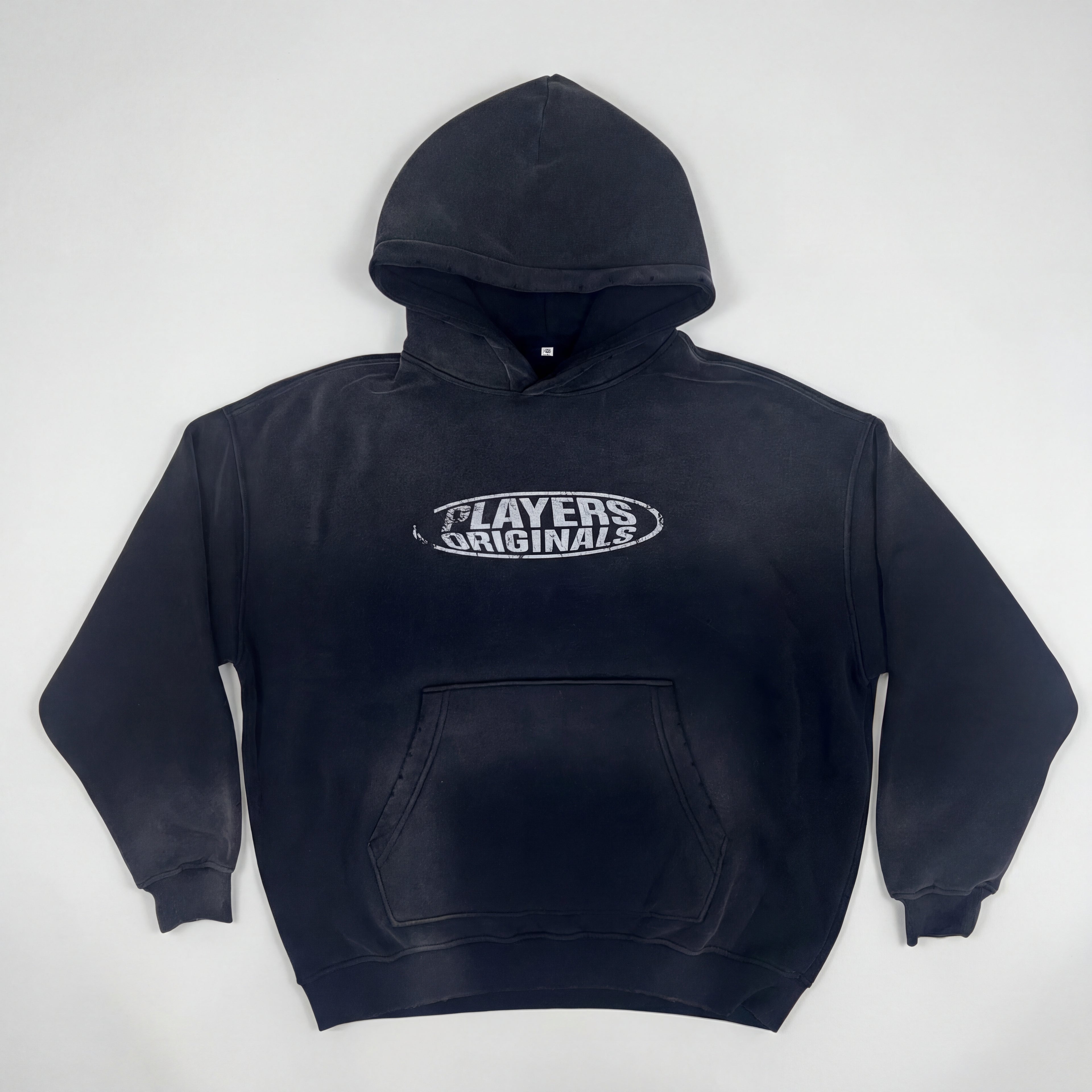 Hoodie Players Originals Ácid wash dark black