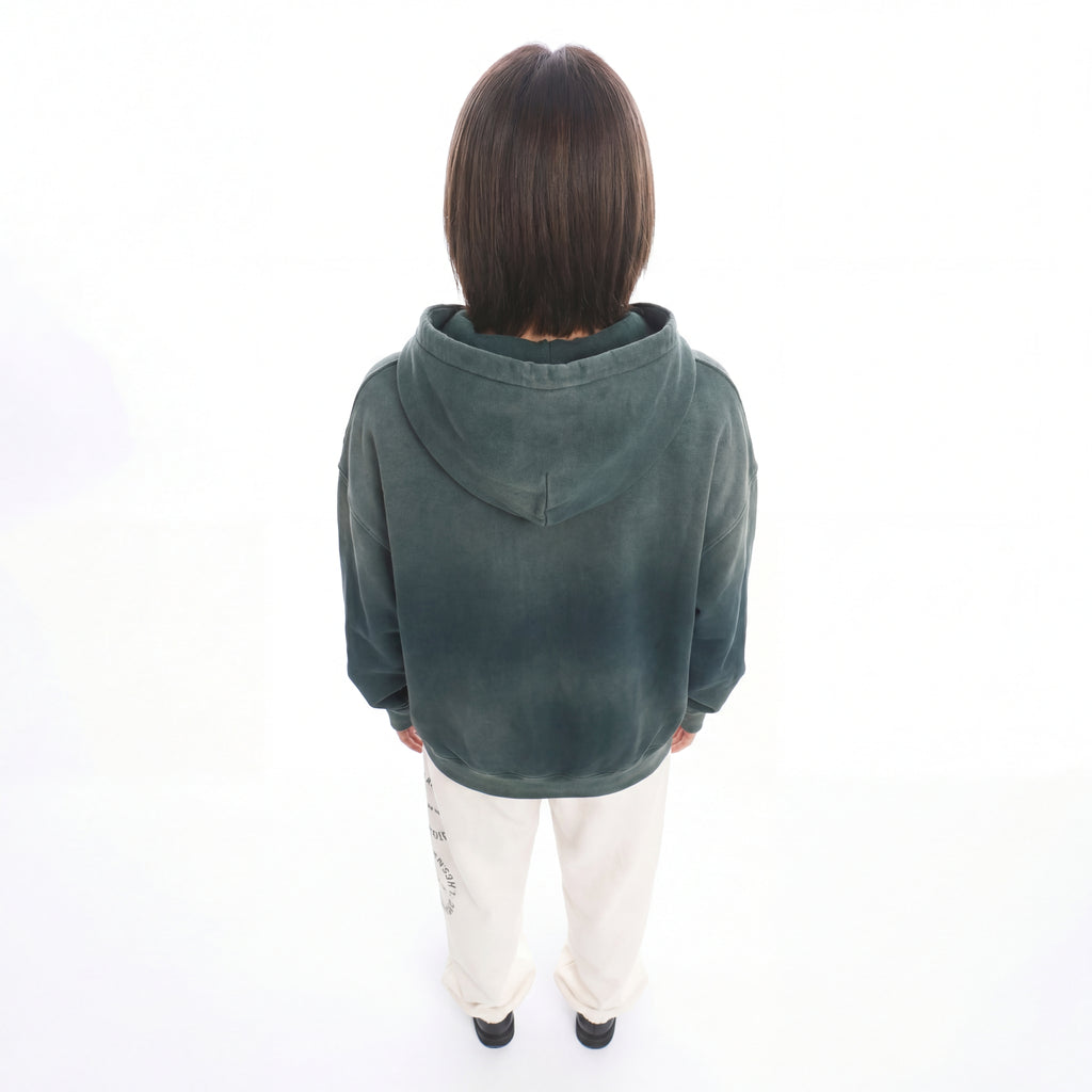 Hoodie Players Originals Ácid wash dark green