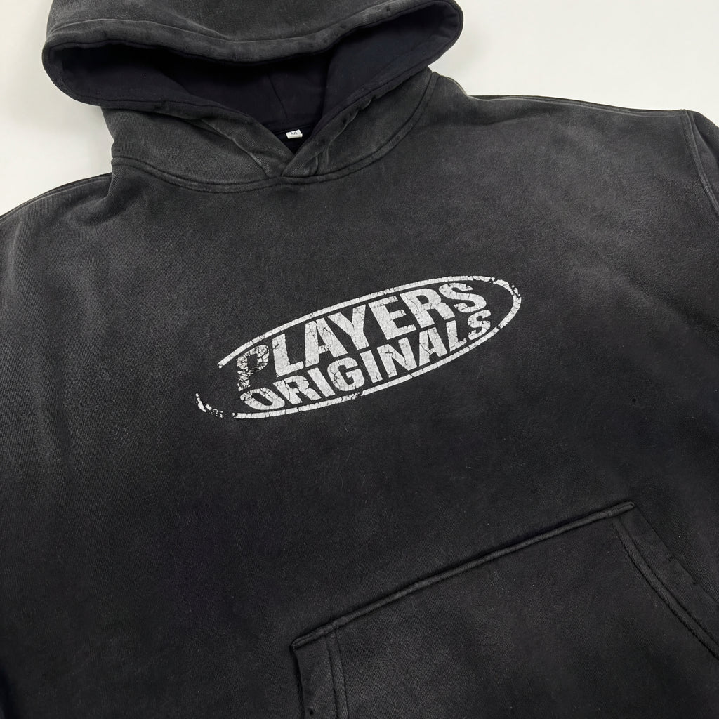Hoodie Players Originals Ácid wash dark black