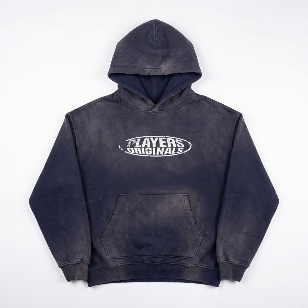 Hoodie Players Originals Ácid wash dark blue